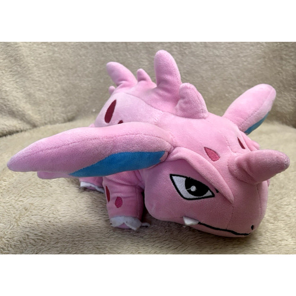 Pokemon Center Fit Plush Doll Nidorino 10" Poison Pin Kanto JP USED - Picture 1 of 10